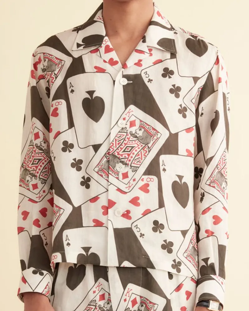 Shirts<BODE Ace Of Spades Long Sleeve Shirt Black/Multli