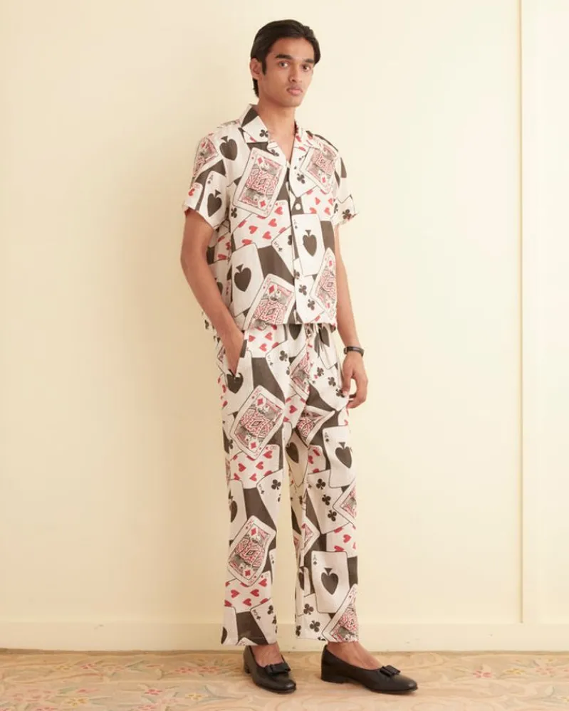 Shirts<BODE Ace Of Spades Short Sleeve Shirt Black/Multi
