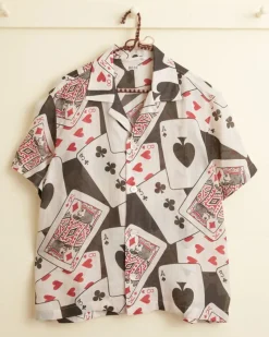 Shirts<BODE Ace Of Spades Short Sleeve Shirt Black/Multi