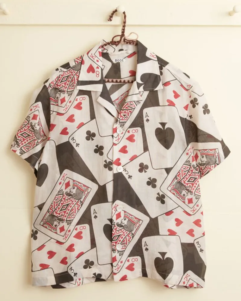 Shirts<BODE Ace Of Spades Short Sleeve Shirt Black/Multi