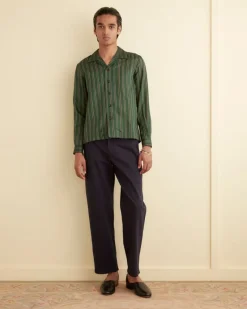 Shirts<BODE Alumni Stripe Long Sleeve Shirt Green