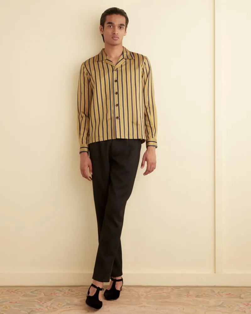 Shirts<BODE Alumni Stripe Long Sleeve Shirt Yellow