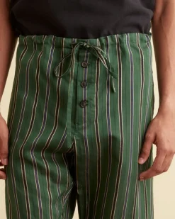 Trousers & Pants<BODE Alumni Stripe Pajama Pants Green
