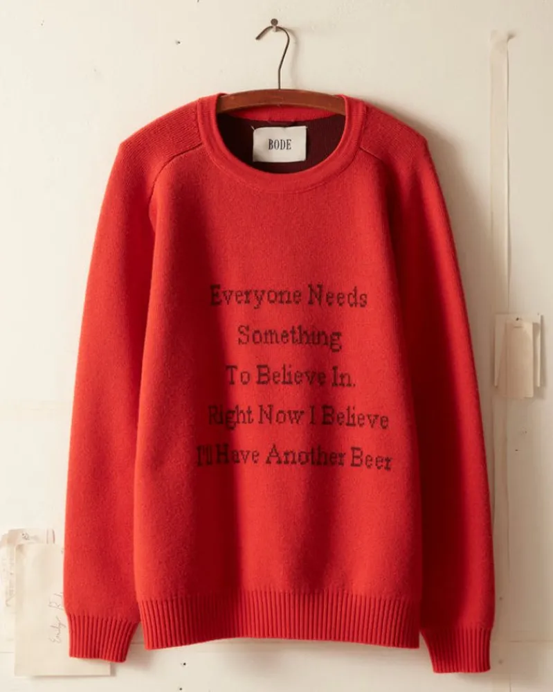 Knitwear<BODE Another Beer Sweater - Orange Red