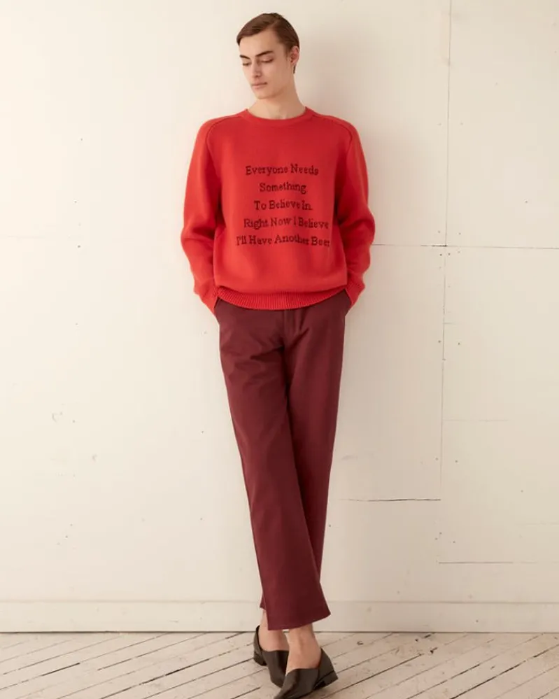 Knitwear<BODE Another Beer Sweater - Orange Red