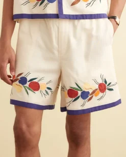 Shorts<BODE Applique Fruit Bunch Shorts White