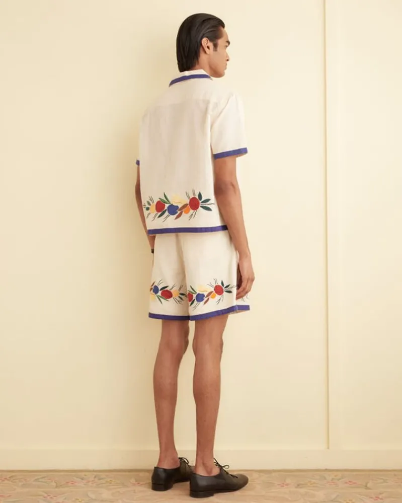 Shorts<BODE Applique Fruit Bunch Shorts White
