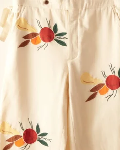 Trousers & Pants<BODE Applique Fruit Bunch Trousers White