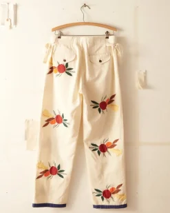 Trousers & Pants<BODE Applique Fruit Bunch Trousers White