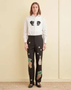 Suiting<BODE Arbane Tuxedo Trousers Black