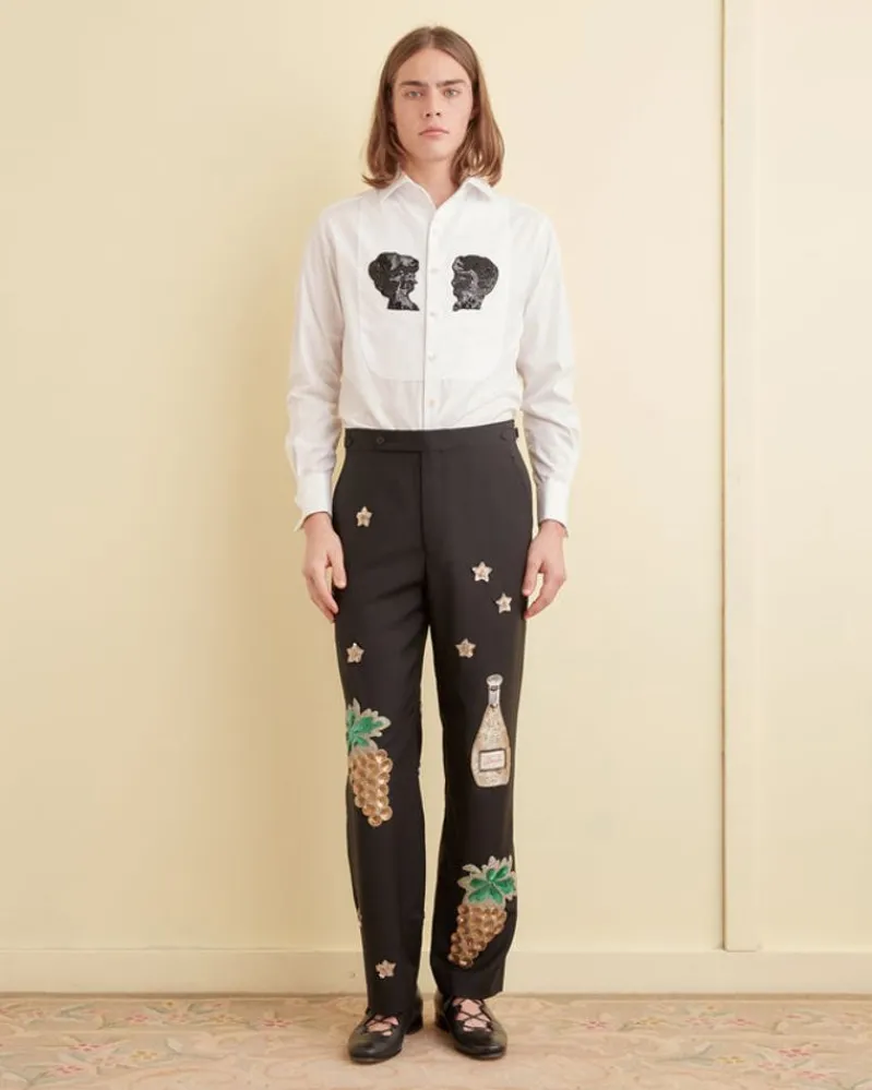 Suiting<BODE Arbane Tuxedo Trousers Black