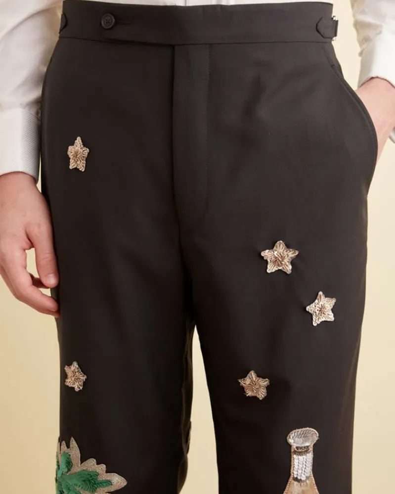 Trousers & Pants<BODE Arbane Tuxedo Trousers Black