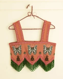 Tops<BODE Athalia Fringe Top Brown/Multi
