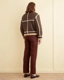 Outerwear<BODE Aviator Shearling Jacket Brown