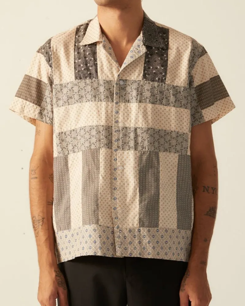 Shirts<BODE Bar Quilt Short Sleeve Shirt