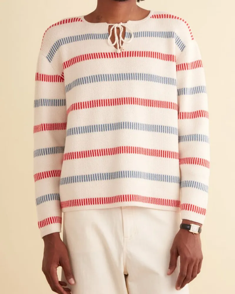 Knitwear<BODE Bay Stripe Sweater Cream/Multi