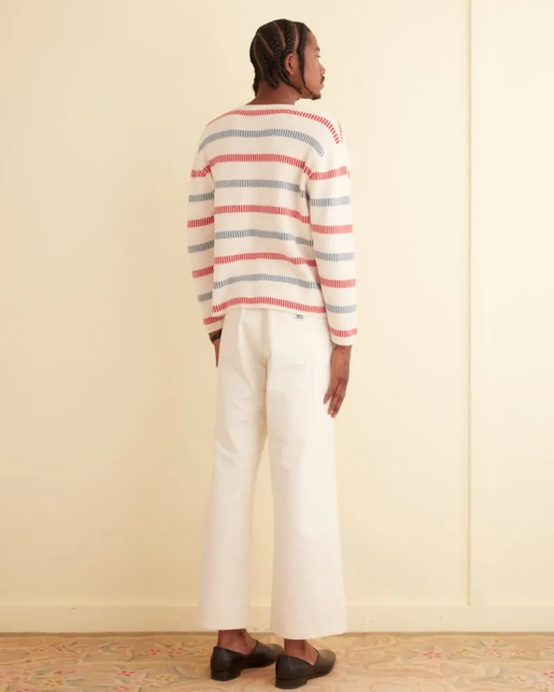 Knitwear<BODE Bay Stripe Sweater Cream/Multi