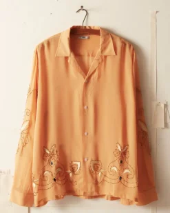 Shirts<BODE Beaded Cantaloupe Long Sleeve Shirt Orange