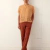 Shirts<BODE Beaded Cantaloupe Short Sleeve Shirt Orange