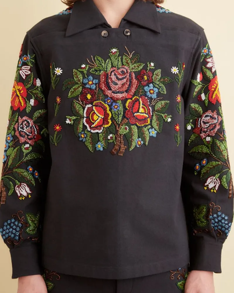Outerwear<BODE Beaded Concord Pullover Black