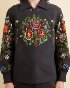 Shirts<BODE Beaded Concord Pullover Black