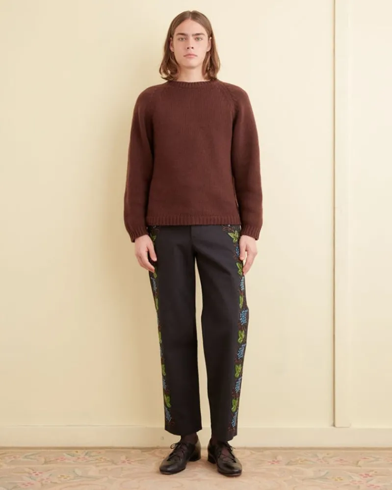 Trousers & Pants<BODE Beaded Concord Trousers Black