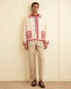 Outerwear<BODE Beaded Flora Jacket Cream