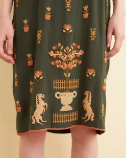 Dresses<BODE Beaded Paddock Sampler Dress Green/Multi