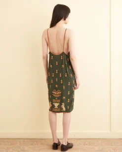 Dresses<BODE Beaded Paddock Sampler Dress Green/Multi