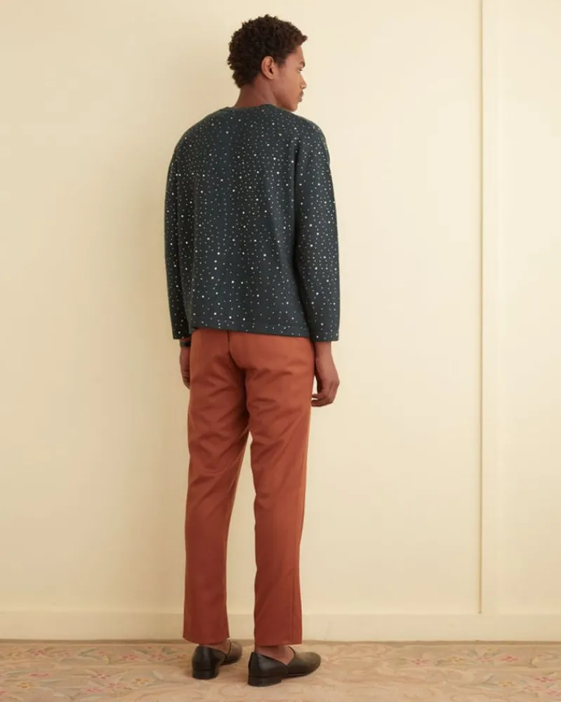 Knitwear<BODE Beaded Solid Cardigan Blue