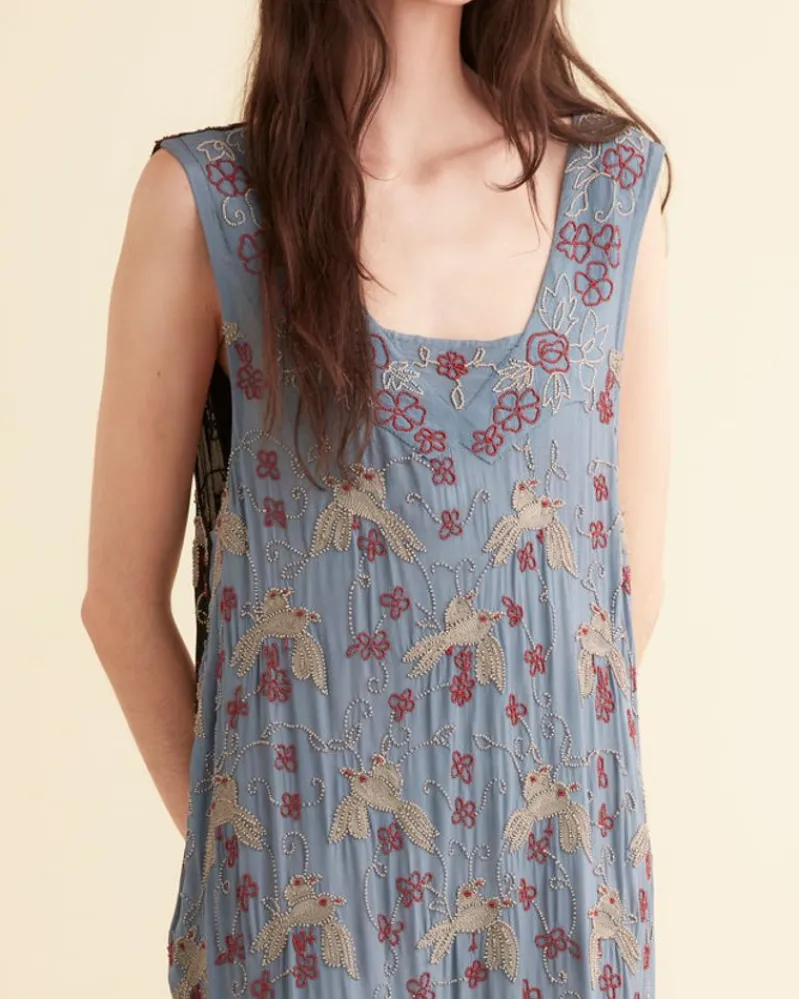 Dresses<BODE Beaded Tropicbird Duo Dress Blue/Multi