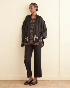 Tops<BODE Beaded Tropicbird Shirt Black