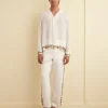 Suiting<BODE Beaded Wheat Flower Trousers Cream
