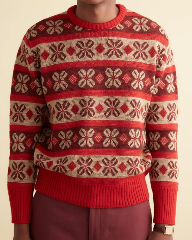Knitwear<BODE Begonia Stripe Sweater Red