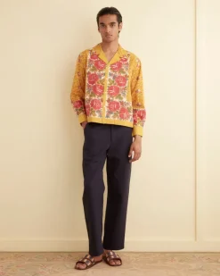 Shirts<BODE Blooming Border Long Sleeve Shirt Yellow