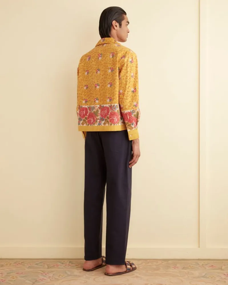 Shirts<BODE Blooming Border Long Sleeve Shirt Yellow