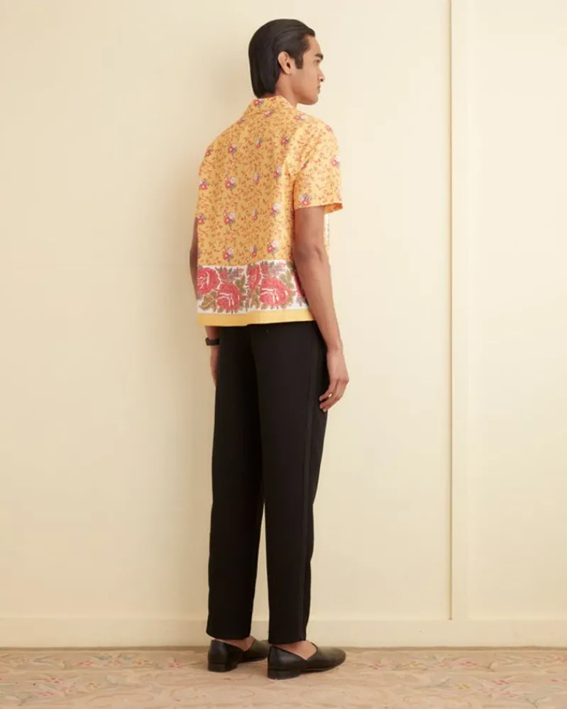 Shirts<BODE Blooming Border Short Sleeve Shirt Yellow