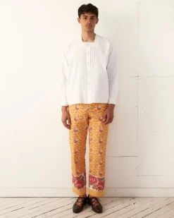 Trousers & Pants<BODE Blooming Border Trousers Yellow