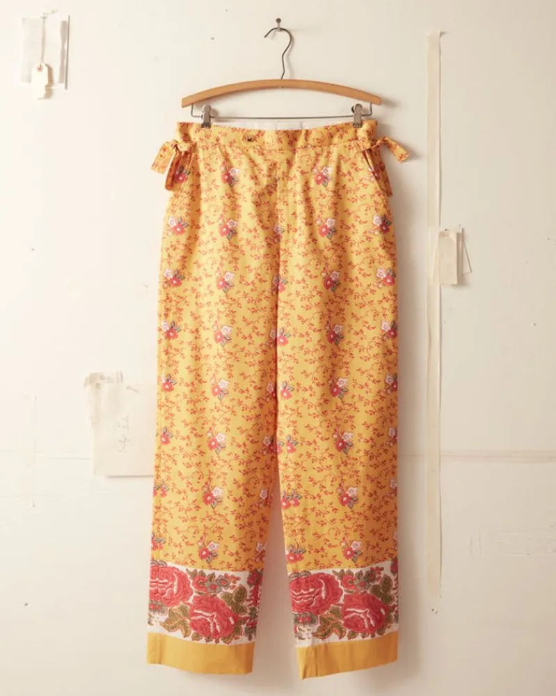 Trousers & Pants<BODE Blooming Border Trousers Yellow