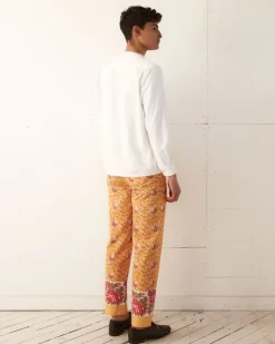 Trousers & Pants<BODE Blooming Border Trousers Yellow