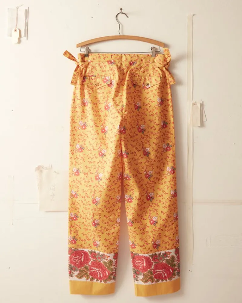 Trousers & Pants<BODE Blooming Border Trousers Yellow