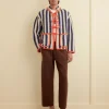 Knitwear<BODE Bold Stripe Cardigan - Blue/Cream