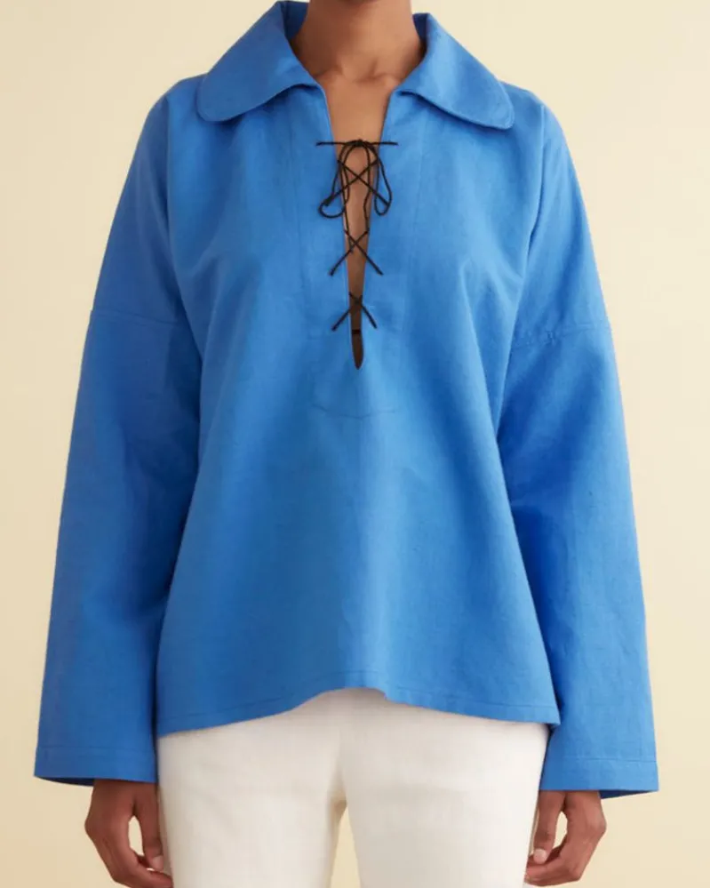 Tops<BODE Bonnie Shirt Indigo