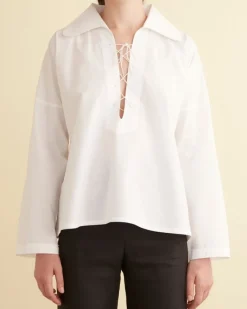 Tops<BODE Bonnie Shirt Ecru