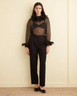 Tops<BODE Boo Ruffle Top Black