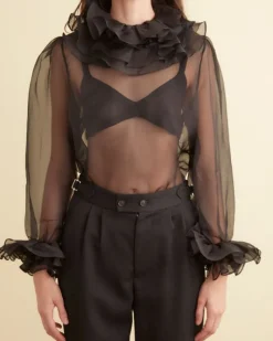 Tops<BODE Boo Ruffle Top Black