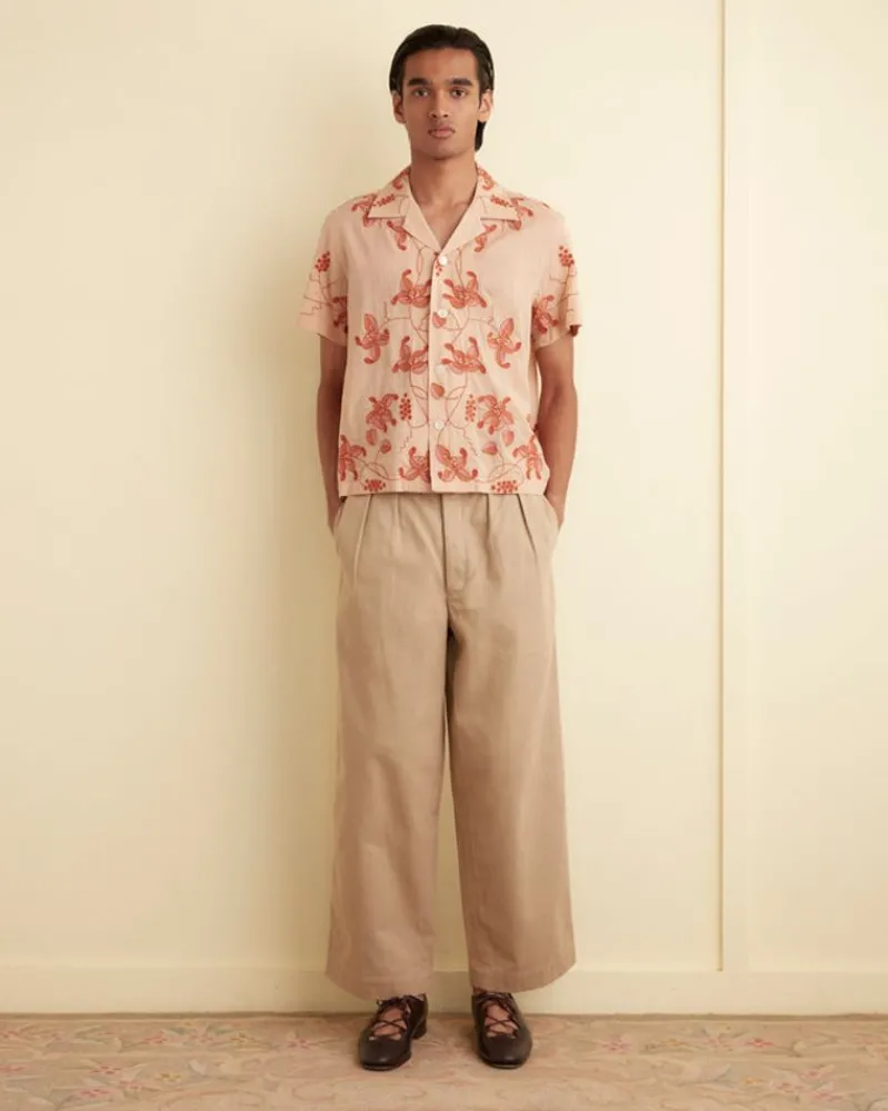 Shirts<BODE Bougainvillea Short Sleeve Shirt Pink