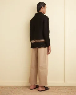 Knitwear<BODE Braided Fringe Shirt Black