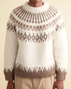 Knitwear<BODE Branch Yoke Sweater Ecru