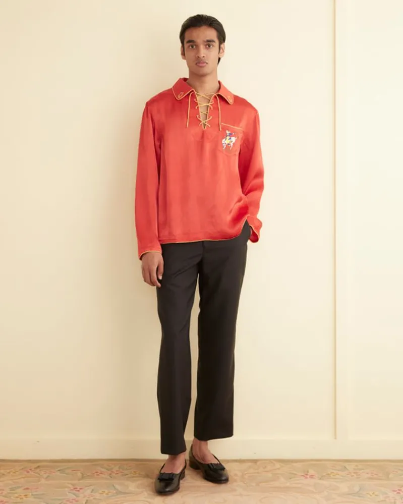 Outerwear<BODE Bronco Pullover Red/Yellow
